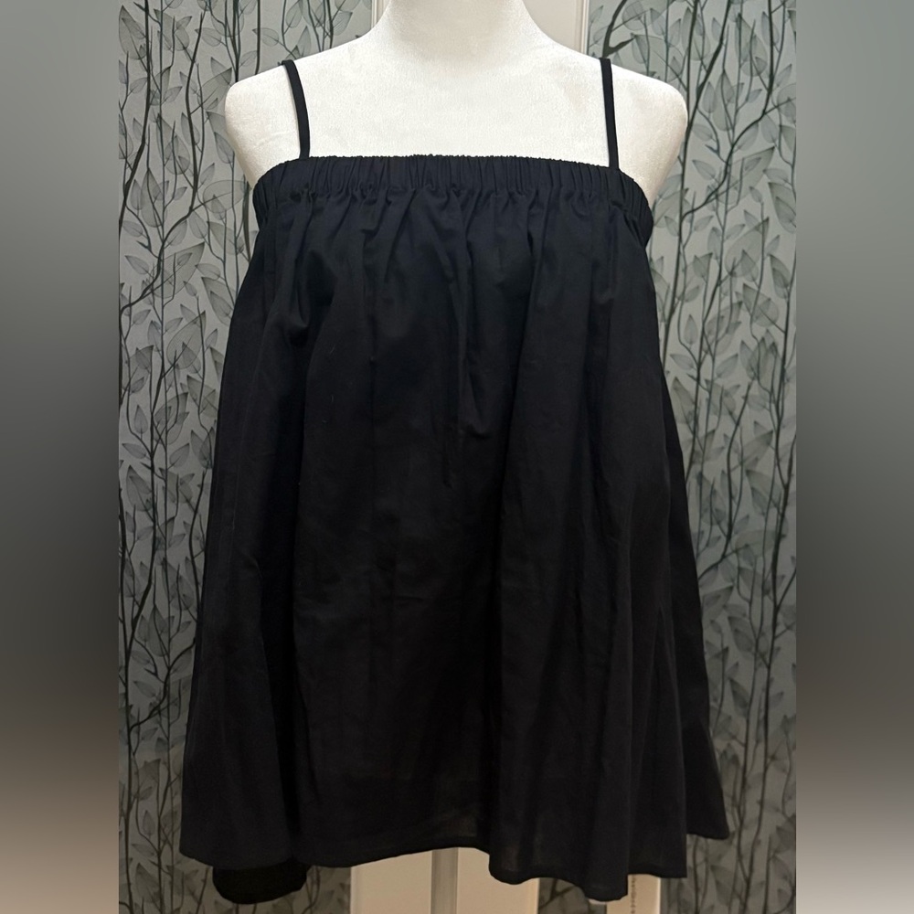 Commense Black Spaghetti Strap Top